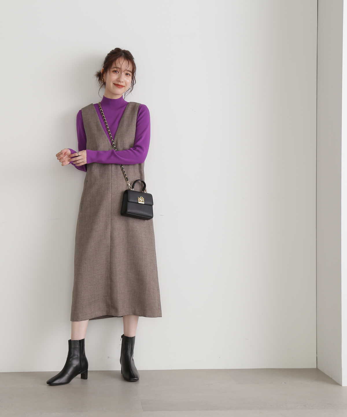 ライトツイードストレートジャンパースカート《S Size Line》