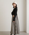 長袖リブニットドッキングワンピース《S Size Line》