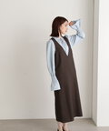 Vネックジャンパースカート《S Size Line》
