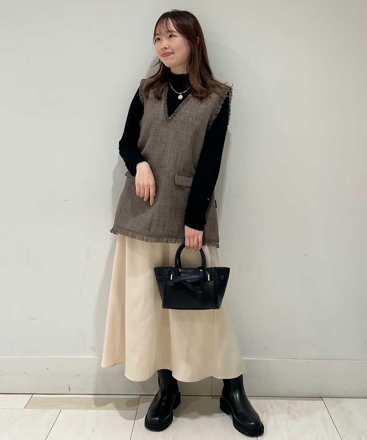 【松井愛莉さん着用】【川津明日香さん着用】ハイネックインナーカットソー