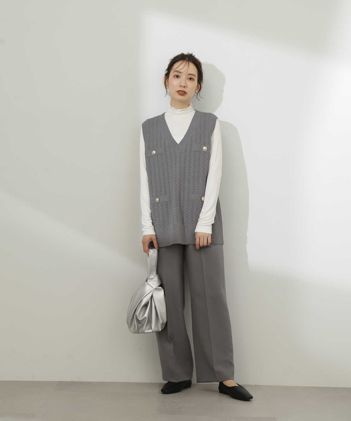 【松井愛莉さん着用】【川津明日香さん着用】ハイネックインナーカットソー