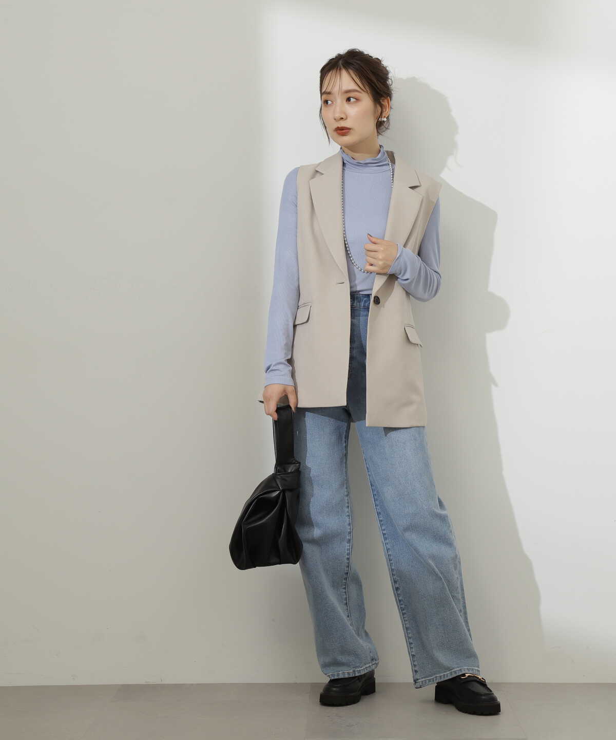 【松井愛莉さん着用】【川津明日香さん着用】ハイネックインナーカットソー