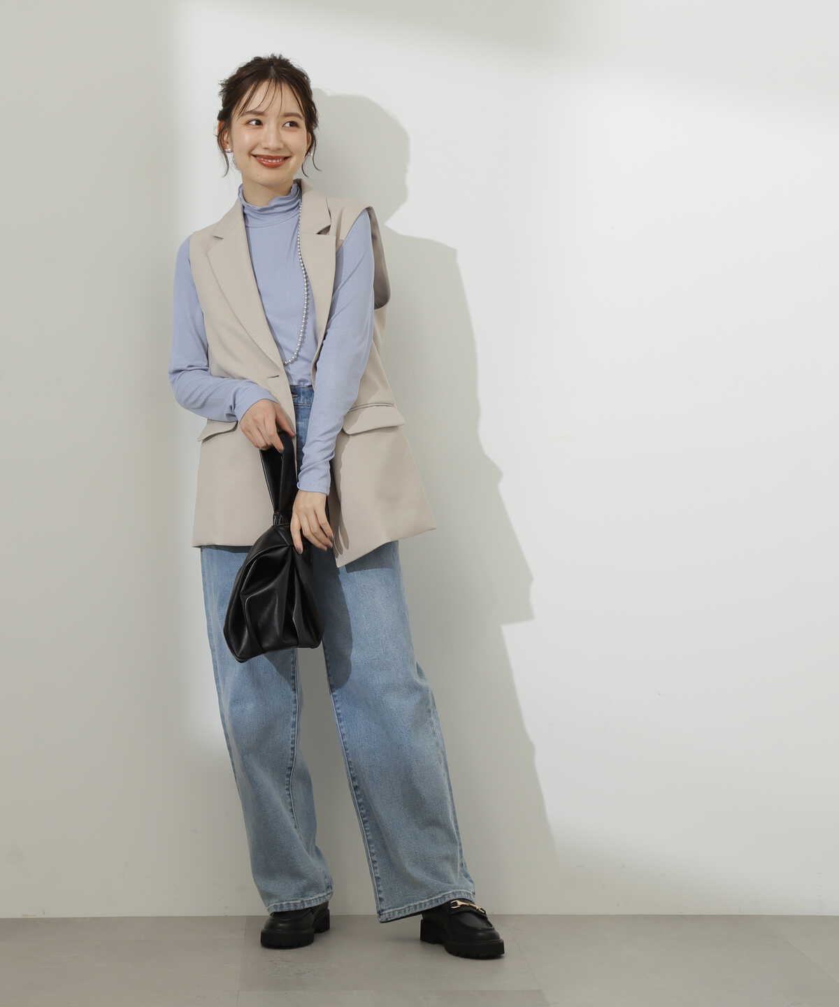 【松井愛莉さん着用】【川津明日香さん着用】ハイネックインナーカットソー
