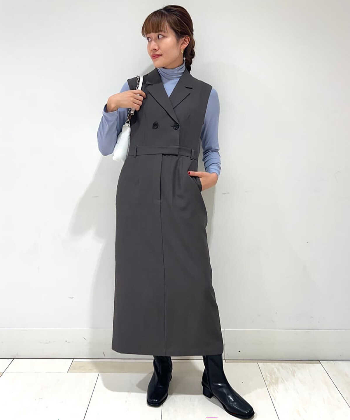 【松井愛莉さん着用】【川津明日香さん着用】ハイネックインナーカットソー