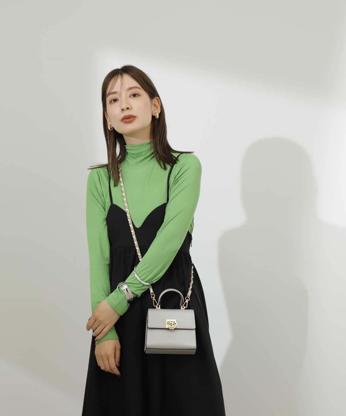 【松井愛莉さん着用】【川津明日香さん着用】ハイネックインナーカットソー