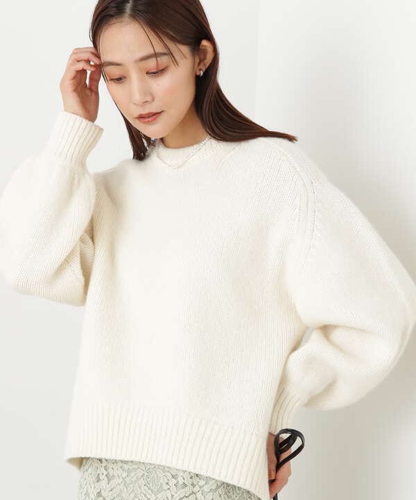 UNISEX》18G Milan Ribs Prime-Over Crew Neck Knit Pullover/18ゲージ