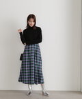 【松井愛莉さん着用】ウールベーシックスムースタートルネックニット