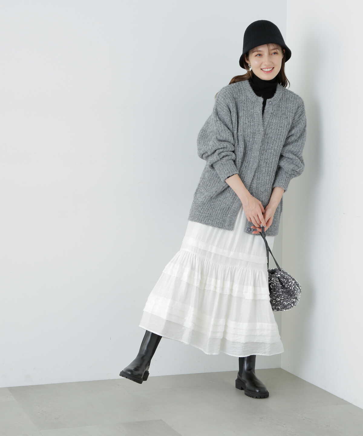 【松井愛莉さん着用】ウールベーシックスムースタートルネックニット