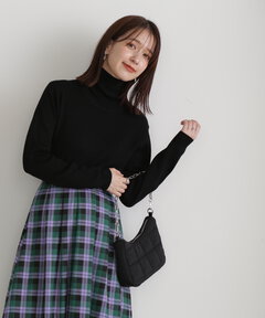 【松井愛莉さん着用】ウールベーシックスムースタートルネックニット