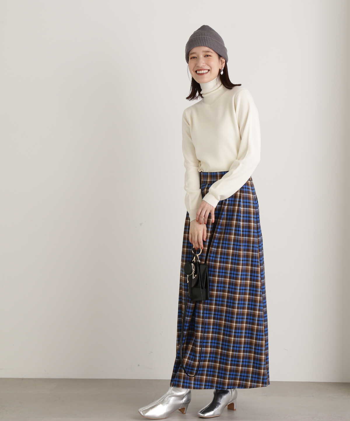 【松井愛莉さん着用】ウールベーシックスムースタートルネックニット