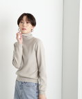 【松井愛莉さん着用】ウールベーシックスムースタートルネックニット