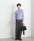 【松井愛莉さん着用】ウールベーシックスムースタートルネックニット
