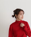 【松井愛莉さん着用】ウールベーシックスムースタートルネックニット