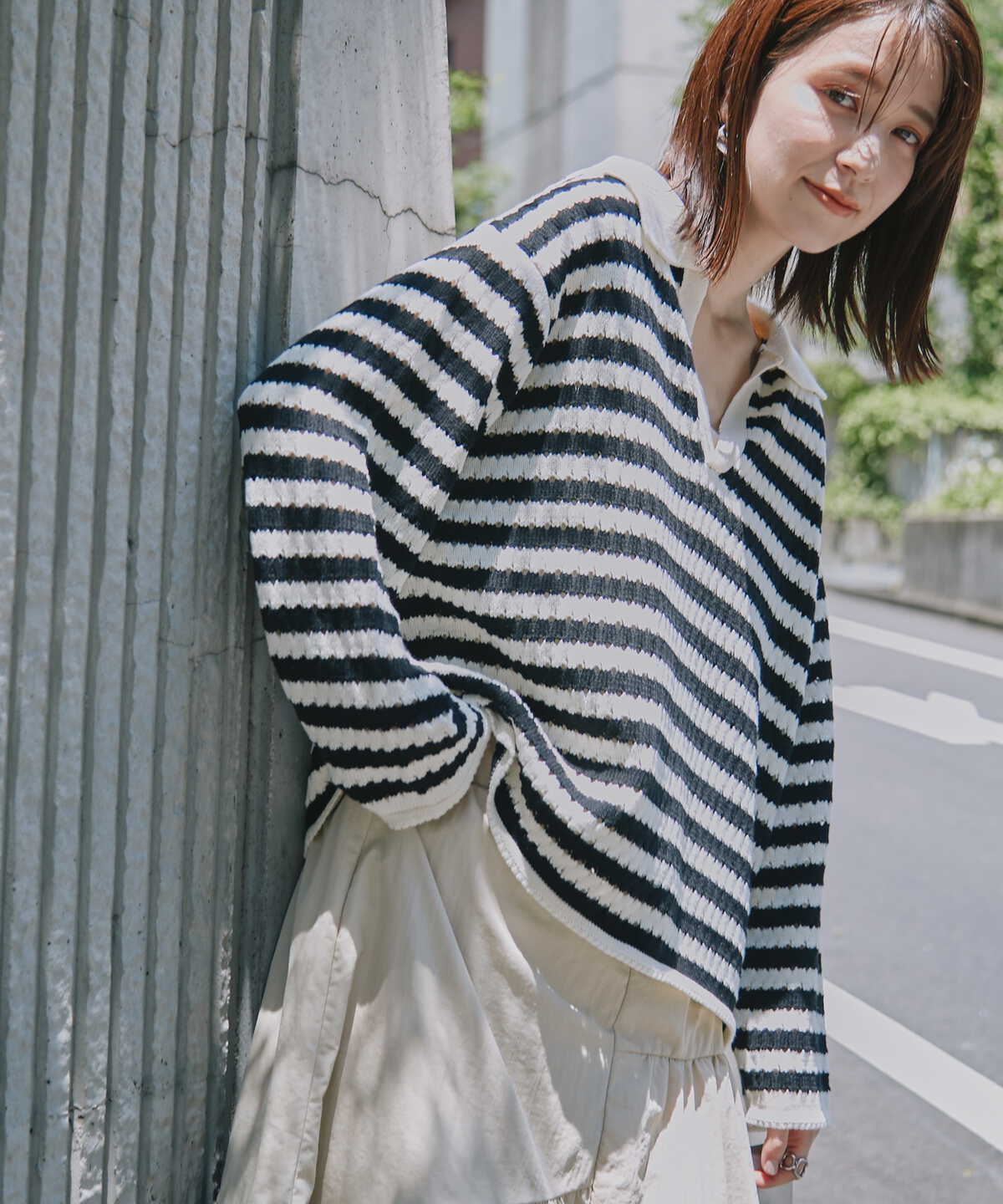 特別セール品】 nknit セーラーカラースキッパーニット - トップス