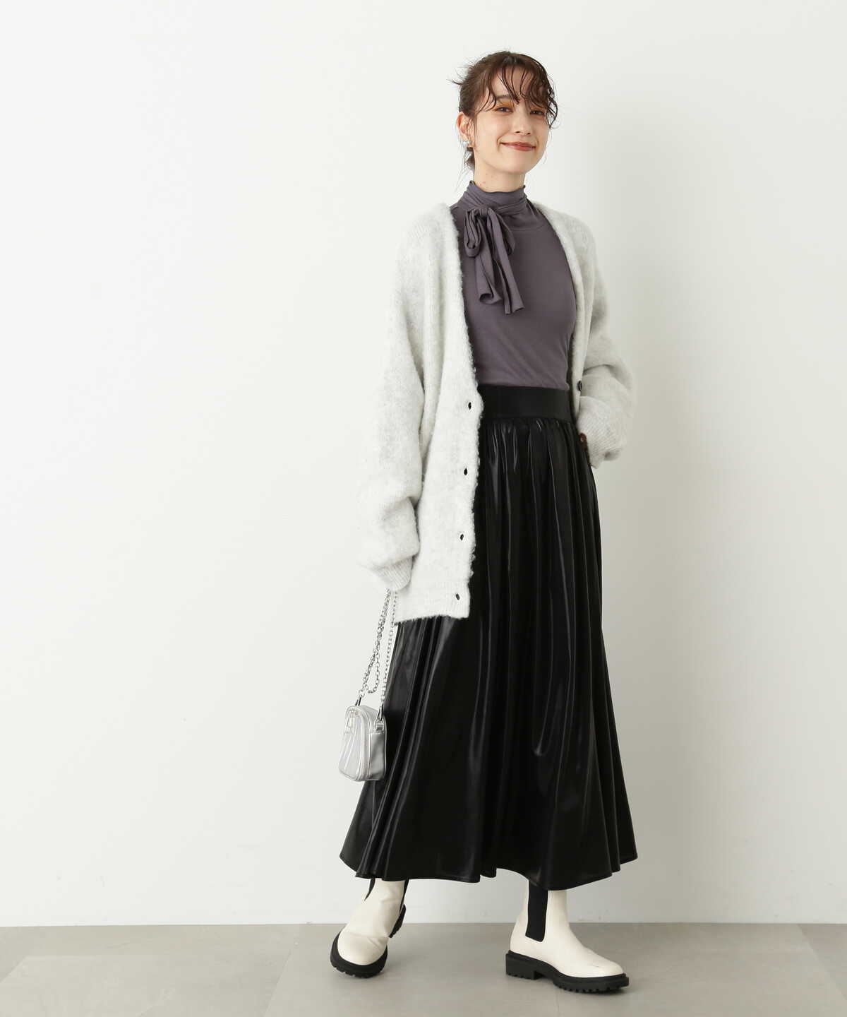 【松井愛莉さん着用】モヘヤ混シャギーニットカーディガン《S Size Line》