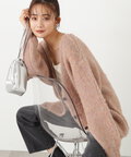 【松井愛莉さん着用】モヘヤ混シャギーニットカーディガン《S Size Line》