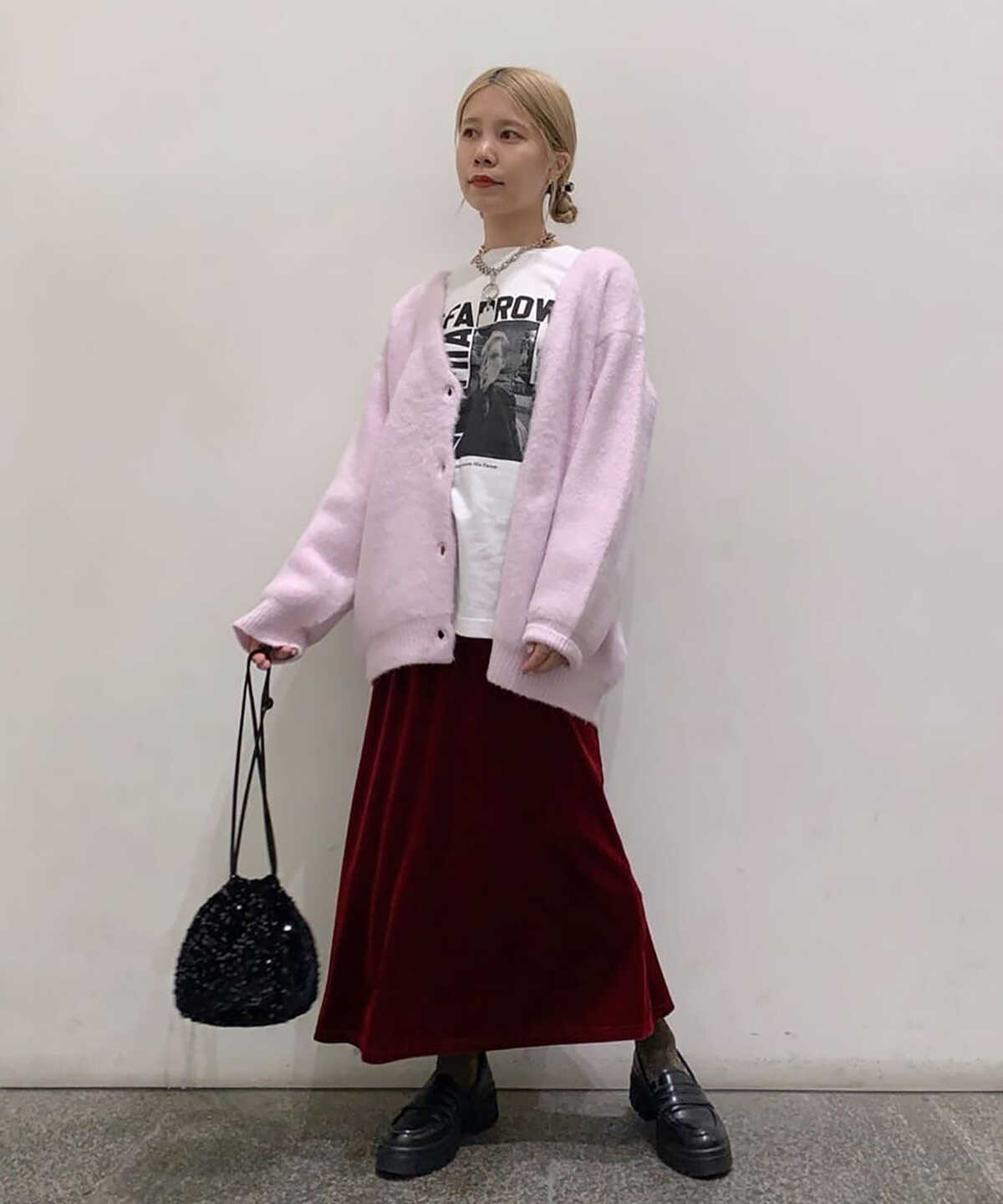 【松井愛莉さん着用】モヘヤ混シャギーニットカーディガン《S Size Line》