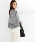 【稲垣莉生さん着用】【松井愛莉さん着用】クルーネックフェザーカーディガン