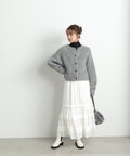 【稲垣莉生さん着用】【松井愛莉さん着用】クルーネックフェザーカーディガン