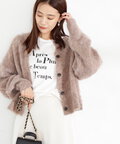 【稲垣莉生さん着用】【松井愛莉さん着用】クルーネックフェザーカーディガン