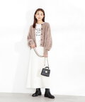 【稲垣莉生さん着用】【松井愛莉さん着用】クルーネックフェザーカーディガン