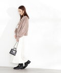 【稲垣莉生さん着用】【松井愛莉さん着用】クルーネックフェザーカーディガン