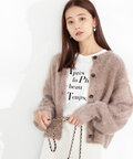 【稲垣莉生さん着用】【松井愛莉さん着用】クルーネックフェザーカーディガン