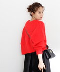【稲垣莉生さん着用】【松井愛莉さん着用】クルーネックフェザーカーディガン