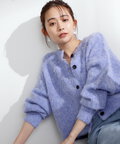 【稲垣莉生さん着用】【松井愛莉さん着用】クルーネックフェザーカーディガン