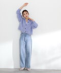【稲垣莉生さん着用】【松井愛莉さん着用】クルーネックフェザーカーディガン