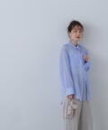 【稲垣莉生さん着用】シアーストライプシャツ WEB限定カラー：ブルーストライプ