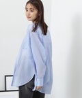 【稲垣莉生さん着用】シアーストライプシャツ WEB限定カラー：ブルーストライプ