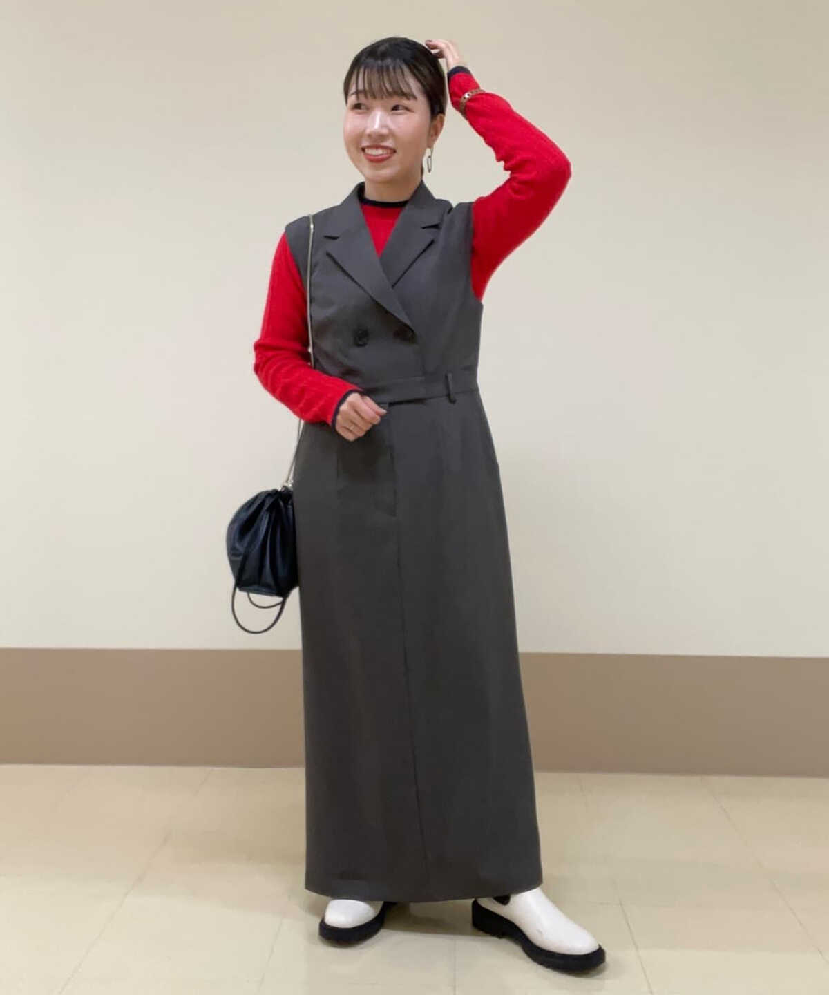 【松井愛莉さん着用】テーラーカラージャンパースカート