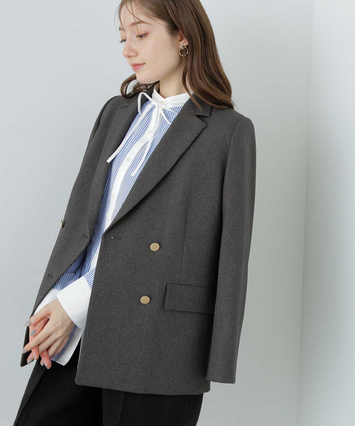 【松井愛莉さん着用】ダブルブレストテーラードジャケット《S Size Line》《WEB限定商品》