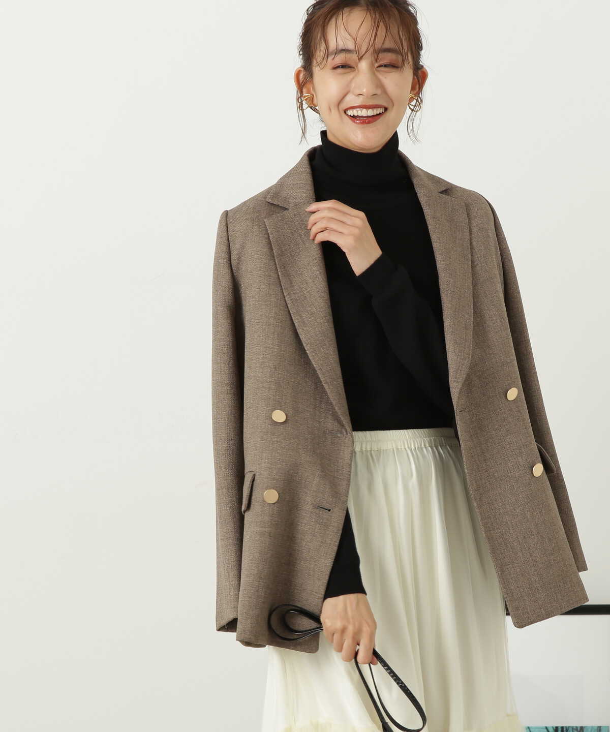 【松井愛莉さん着用】ダブルブレストテーラードジャケット《S Size Line》《WEB限定商品》