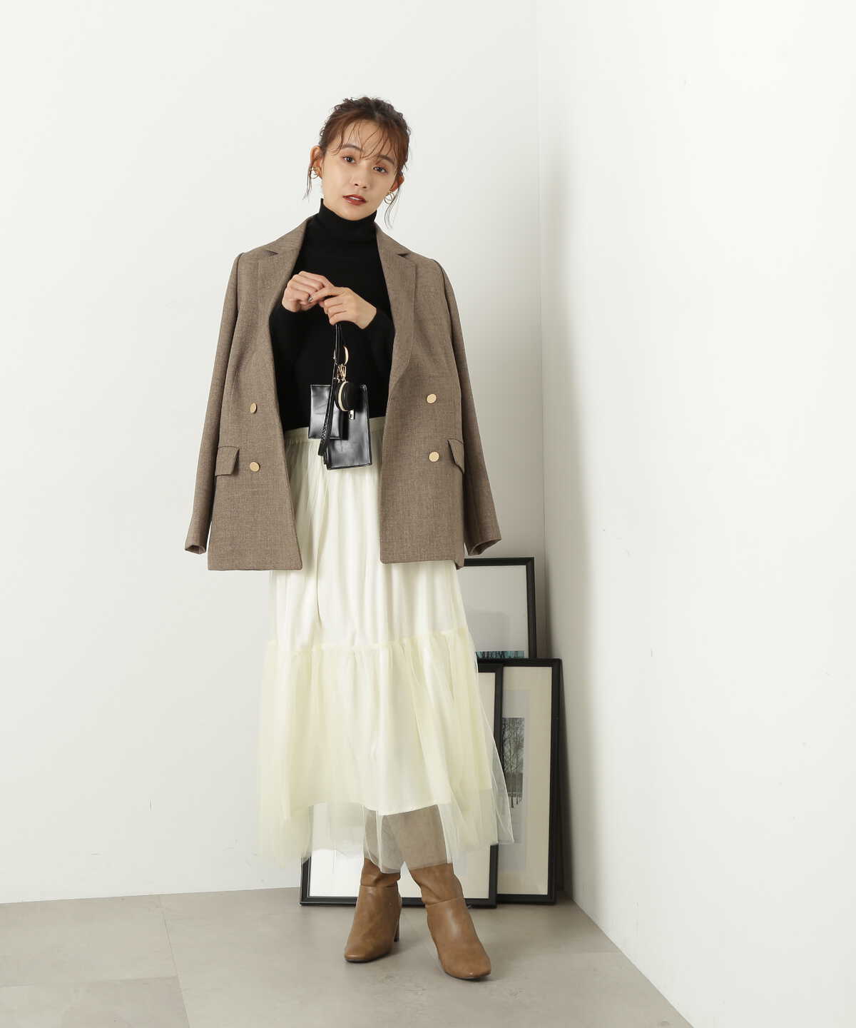 【松井愛莉さん着用】ダブルブレストテーラードジャケット《S Size Line》《WEB限定商品》