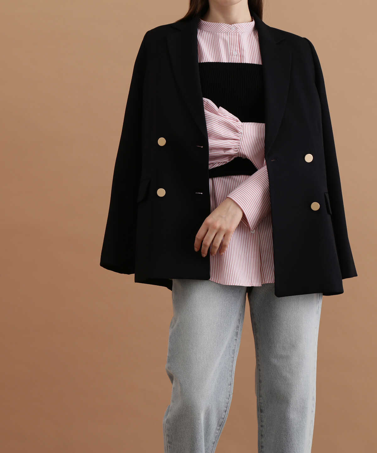 【松井愛莉さん着用】ダブルブレストテーラードジャケット《S Size Line》《WEB限定商品》