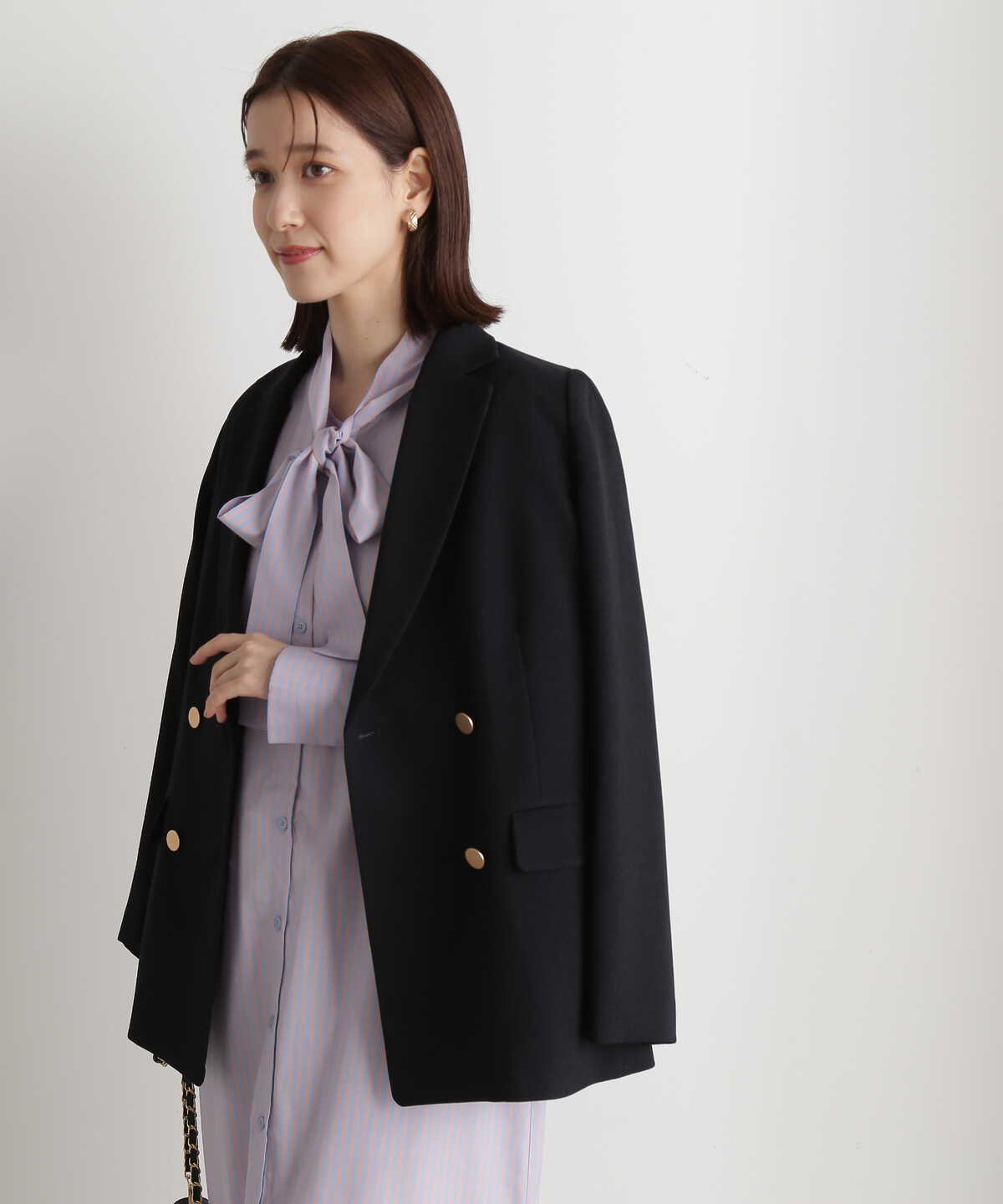 【松井愛莉さん着用】ダブルブレストテーラードジャケット《S Size Line》《WEB限定商品》