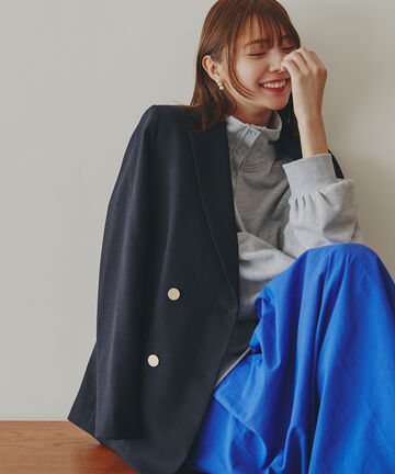 【松井愛莉さん着用】ダブルブレストテーラードジャケット《S Size Line》《WEB限定商品》