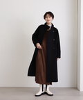 【稲垣莉生さん着用】【松井愛莉さん着用】パイルメルトンスタンドカラーロングコート《S Size Line》
