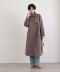 【稲垣莉生さん着用】【松井愛莉さん着用】パイルメルトンスタンドカラーロングコート《S Size Line》