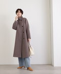【稲垣莉生さん着用】【松井愛莉さん着用】パイルメルトンスタンドカラーロングコート《S Size Line》