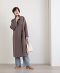 【稲垣莉生さん着用】【松井愛莉さん着用】パイルメルトンスタンドカラーロングコート《S Size Line》