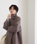 【稲垣莉生さん着用】【松井愛莉さん着用】パイルメルトンスタンドカラーロングコート《S Size Line》