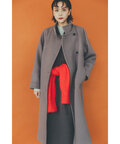 【稲垣莉生さん着用】【松井愛莉さん着用】パイルメルトンスタンドカラーロングコート《S Size Line》