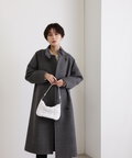 【稲垣莉生さん着用】【松井愛莉さん着用】パイルメルトンスタンドカラーロングコート《S Size Line》