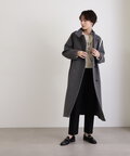【稲垣莉生さん着用】【松井愛莉さん着用】パイルメルトンスタンドカラーロングコート《S Size Line》