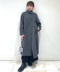 【稲垣莉生さん着用】【松井愛莉さん着用】パイルメルトンスタンドカラーロングコート《S Size Line》