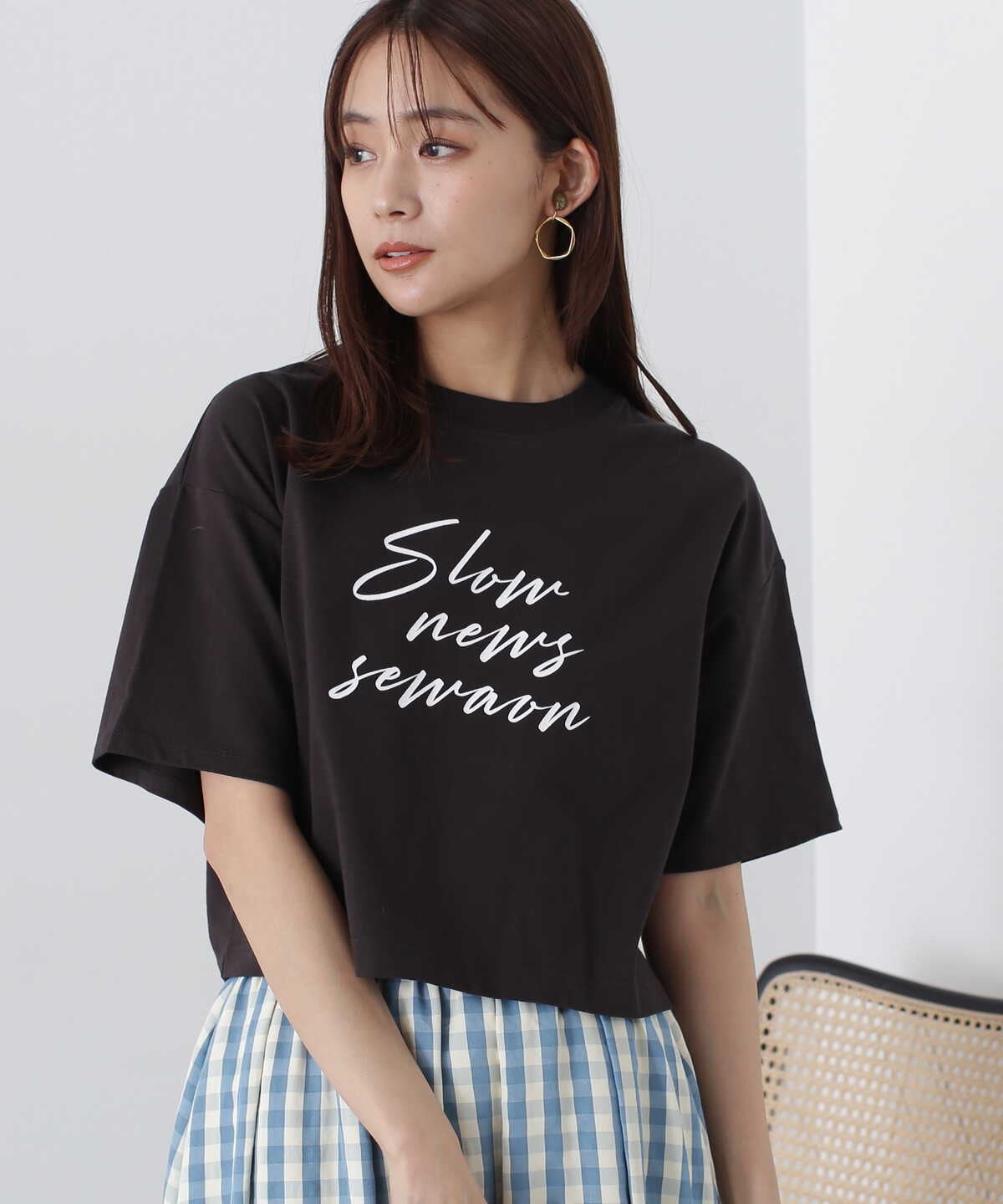 クロップドビッグロゴTシャツ | N. Natural Beauty Basic* | ノード ...