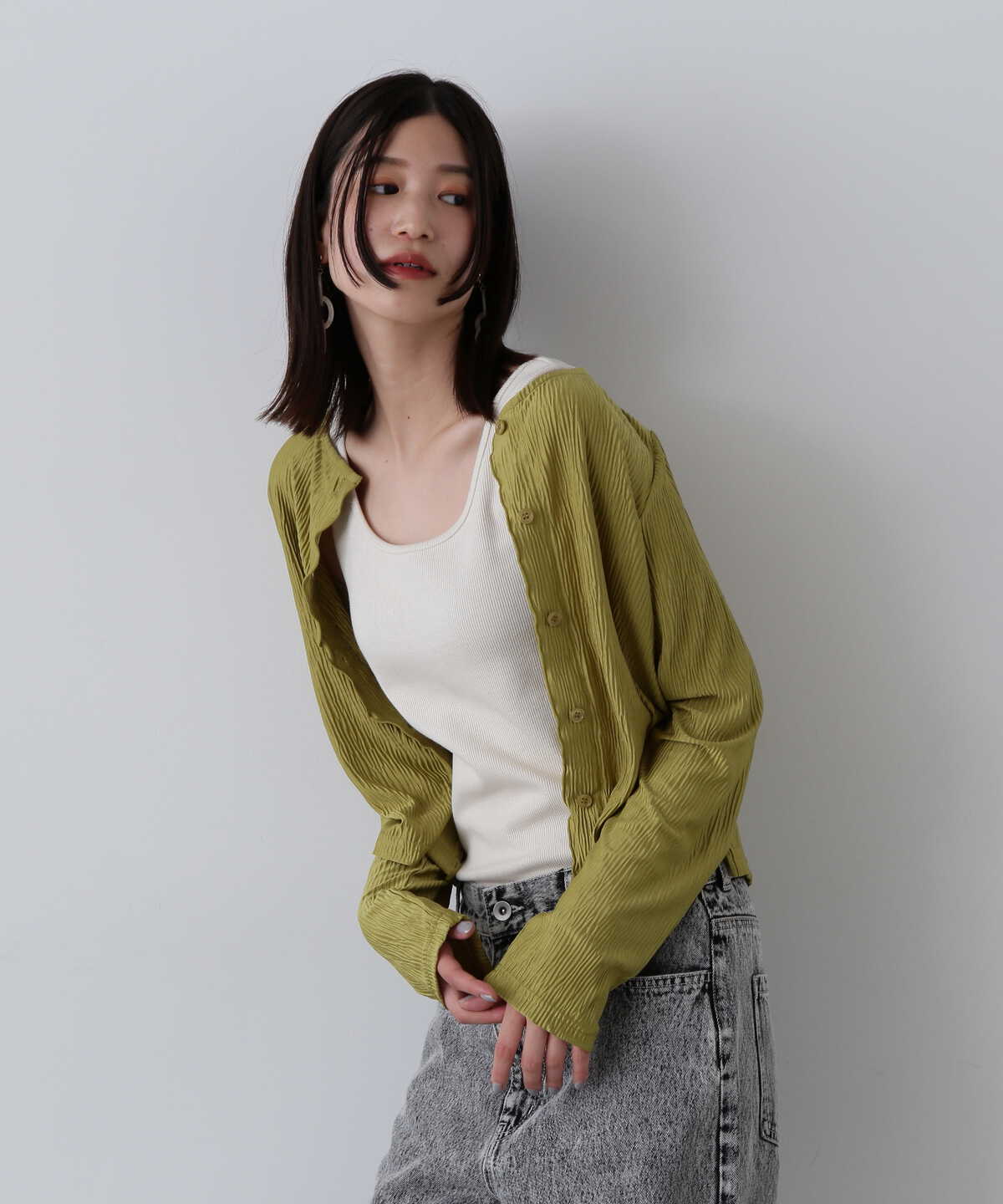 メローエッジプリーツカーディガン | N. Natural Beauty Basic 